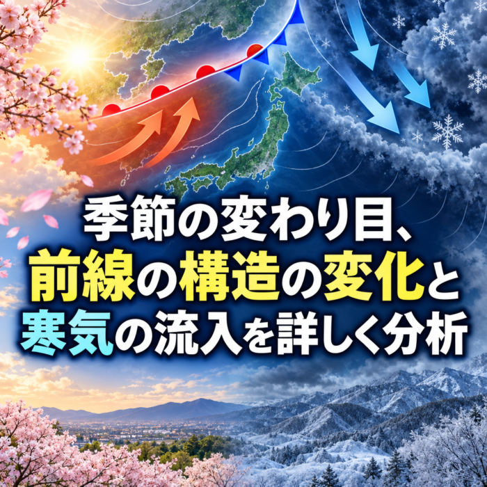季節の変わり目、前線の構造の変化と寒気の流入を詳しく分析