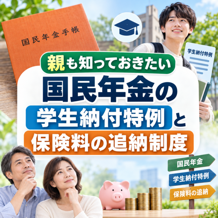 親も知っておきたい国民年金の学生納付特例と保険料の追納制度